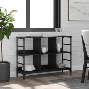 vidaXL Aparador 102x32x73,5 cm derivados de madeira preto
