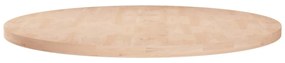 vidaXL Tampo de mesa redondo Ø80x2,5 cm carvalho maciço não tratado