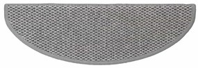 Tapetes escada adesivos aspeto sisal 30pcs 65x21x4 cm prateado