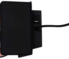 Candeeiro de Parede Moderno Branco com USB-C e Carregador por Indução - Comfort