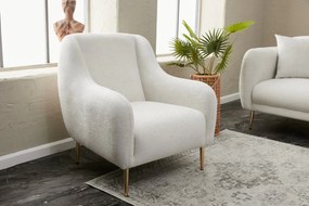 Sofá de 1 Lugar Simena – Creme Dourado – 77 cm x 77 cm x 70 cm