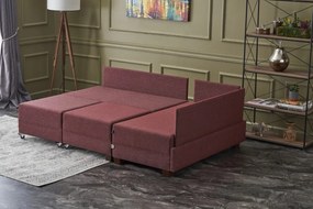 Sofá-Cama de Canto Fly – Vermelho Claret – 210x70x280 cm