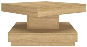 Mesa de centro 60x60x35 cm MDF castanho-claro