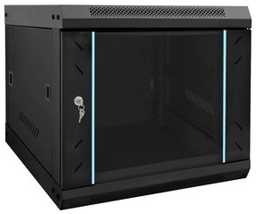 vidaXL Armário de Rede com armazenamento Preto 53 x 60 x 45 cm Aço