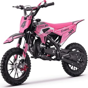 Mini Moto de cross a gasolina para crianças BNO Motors CROSS XM 50cc Rosa
