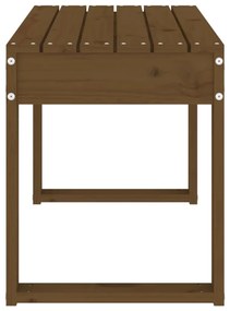 Banco de jardim 80x38x45cm madeira de pinho maciça castanho-mel