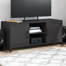 Móvel de TV 100,5x39x43,5 cm aço preto