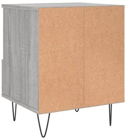 Mesa de cabeceira 40x35x50 cm derivados de madeira cinza sonoma