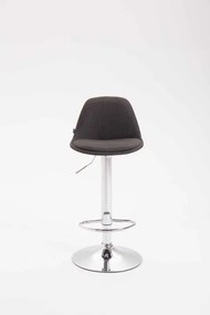 Banco de bar Kiel em tecido 39 x 82-104 x 43 cm Cinzento escuro