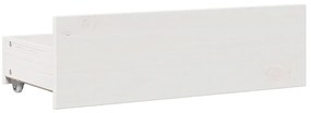 Cama sem colchão com gavetas 150x200 cm pinho maciço branco