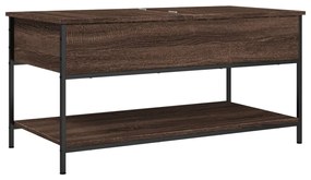 Mesa centro 100x50x50 cm deriv. madeira/metal carvalho castanho