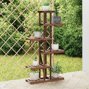 362865 vidaXL Suporte de plantas 75x25x140,5 cm madeira de abeto maciça