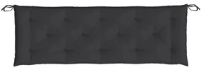 Almofadão p/ banco de jardim 150x50x7 cm tecido oxford preto