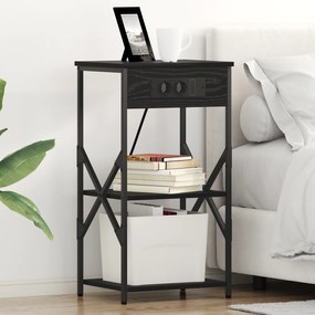 vidaXL Armários de Canto 2 pcs Carvalho preto 41 x 31 x 76 cm