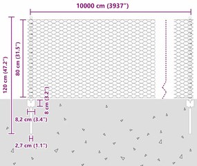 Postes de Cerca 11 pcs U-Channel Cinza 80 cm Aço