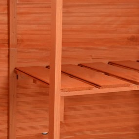Abrigo de arrumação para jardim 128x42x91 cm madeira