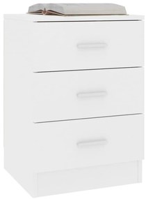 Mesa de cabeceira 38x35x56 cm derivados de madeira branco