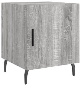 Mesa cabeceira 2pcs 40x40x50 cm madeira processada cinza sonoma