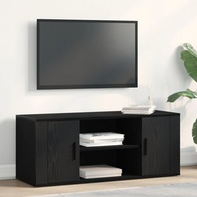 Armário para TV vidaXL Preto Carvalho 100x35x40 cm Madeira de Engenhar