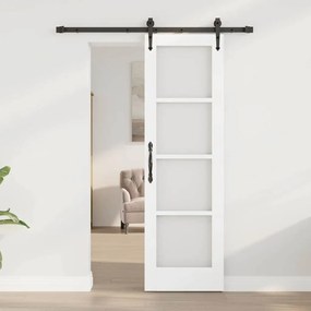 Porta Deslizante vidaXL com Conjunto de Ferragens 'ORKDAL'Branca 61x19