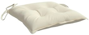 Almofadões de cadeira 2 pcs 40x40x7cm tecido oxford branco nata