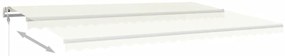 Toldo retrátil automático 500x350 cm cor creme