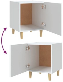Mesa de cabeceira derivados de madeira branco