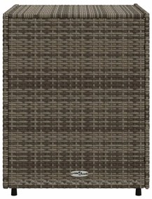 Armário de arrumação para jardim 55x59x69 cm vime PE cinzento