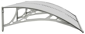 Toldo de porta cinzento 150x75 cm policarbonato