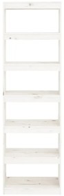 Estante/divisória 60x30x199,5 cm madeira de pinho maciça branco