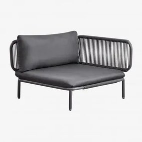 Módulo De Canto Para Sofá Modular De Jardim Em Aço Roubly Cinza Grafito - Sklum
