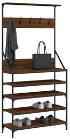 Conjunto de Entrada - Bengaleiro c/ arrumação calçado 90x34x184 cm car