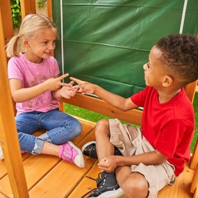 Parque infantil exterior madeira com escorrega e baloiço Appleton