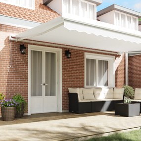 Toldo Retrátil Manual Branco 500x300 cm