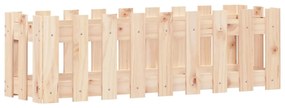 Canteiro elevado c/ design de cerca 100x30x30 cm pinho maciço