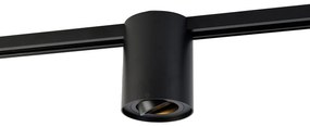 Foco moderno de calha monofásico preto - Iconic Rondoo Up