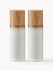 Moinhos de sal e pimenta com tampas de madeira Bitz, conjunto de 2