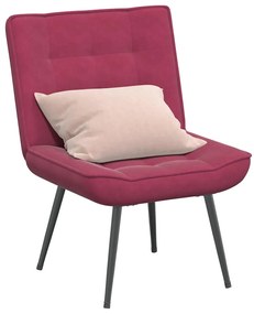 Cadeira de relaxamento 64x74x84 cm veludo vermelho bordeaux
