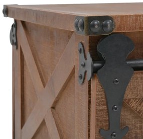 Mesa de centro em madeira de abeto maciça 91x51x38 cm castanho