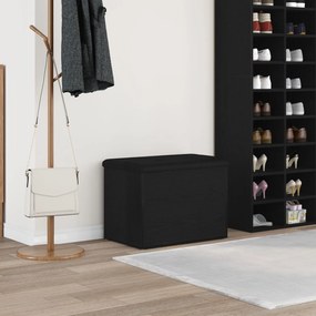 Banco de Armazenamento vidaXL Preto Carvalho 60x40x45 cm Madeira Reves