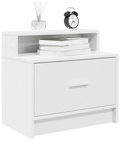 Mesa de cabeceira com gaveta 51x31x47 cm branco