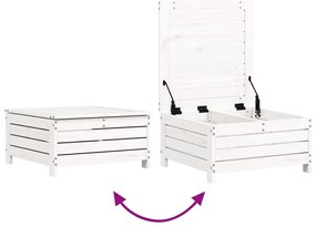 6 pcs conjunto sofás de jardim madeira de pinho maciça branco