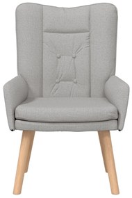 Poltrona Relaxante vidaXL Tecido Cinza Nuvem