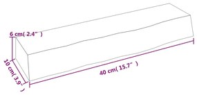 Prateleira de parede 40x10x6 cm carvalho tratado cinza-escuro