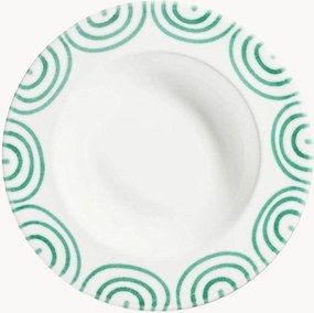 Prato de sopa artesanal Grüngeflammt