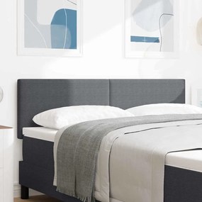 Cabeceira vidaXL Design Simples Cinza Escuro 140 cm em Tecido Veludo