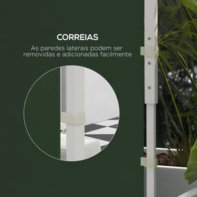 Paredes Laterais para Tenda de 2 Painéis 295x195 cm com Janela Enroláv