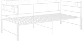 Estrutura sofá-cama de puxar 90x200 cm metal branco