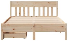 Cama sem colchão 120x200 cm madeira de pinho maciça