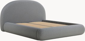 Cama estofada em bouclé artesanal com arrumação Maumere